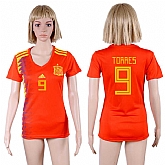Women Spain 9 TORRES Home 2018 FIFA World Cup Soccer Jersey,baseball caps,new era cap wholesale,wholesale hats